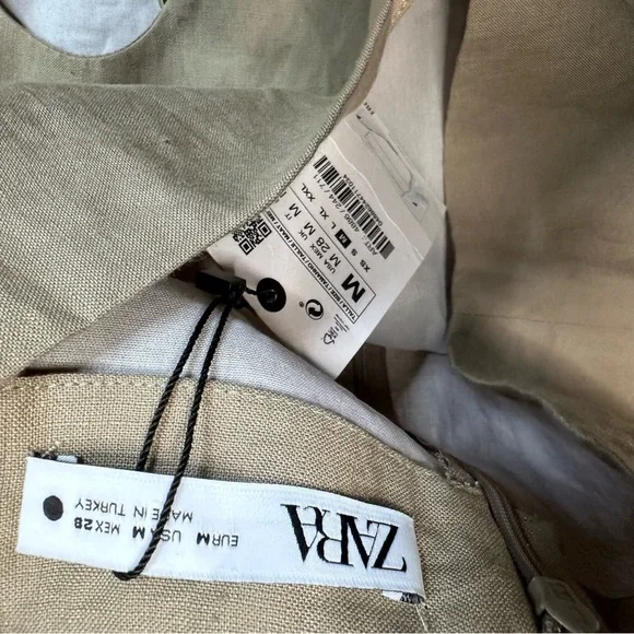 Zara 100% linen skirt nwt bloggers fav